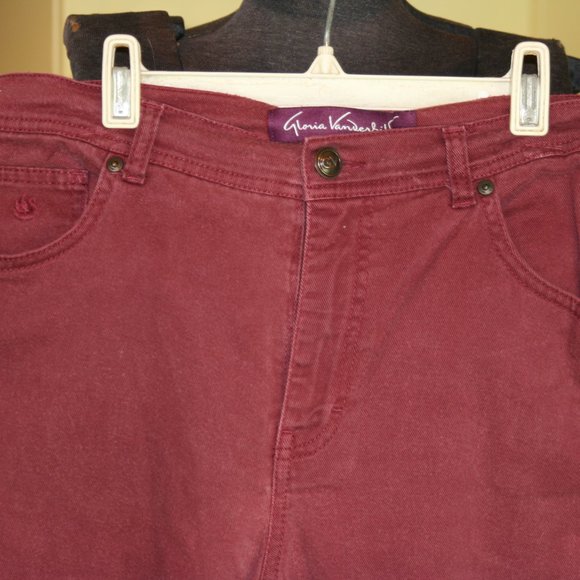 Gloria Vanderbilt Red Denim Designer Women's Jeans - Picture 2 of 5